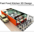 Shinelong Hotel Kitchen Equipment Comida rápida Kitchen Design